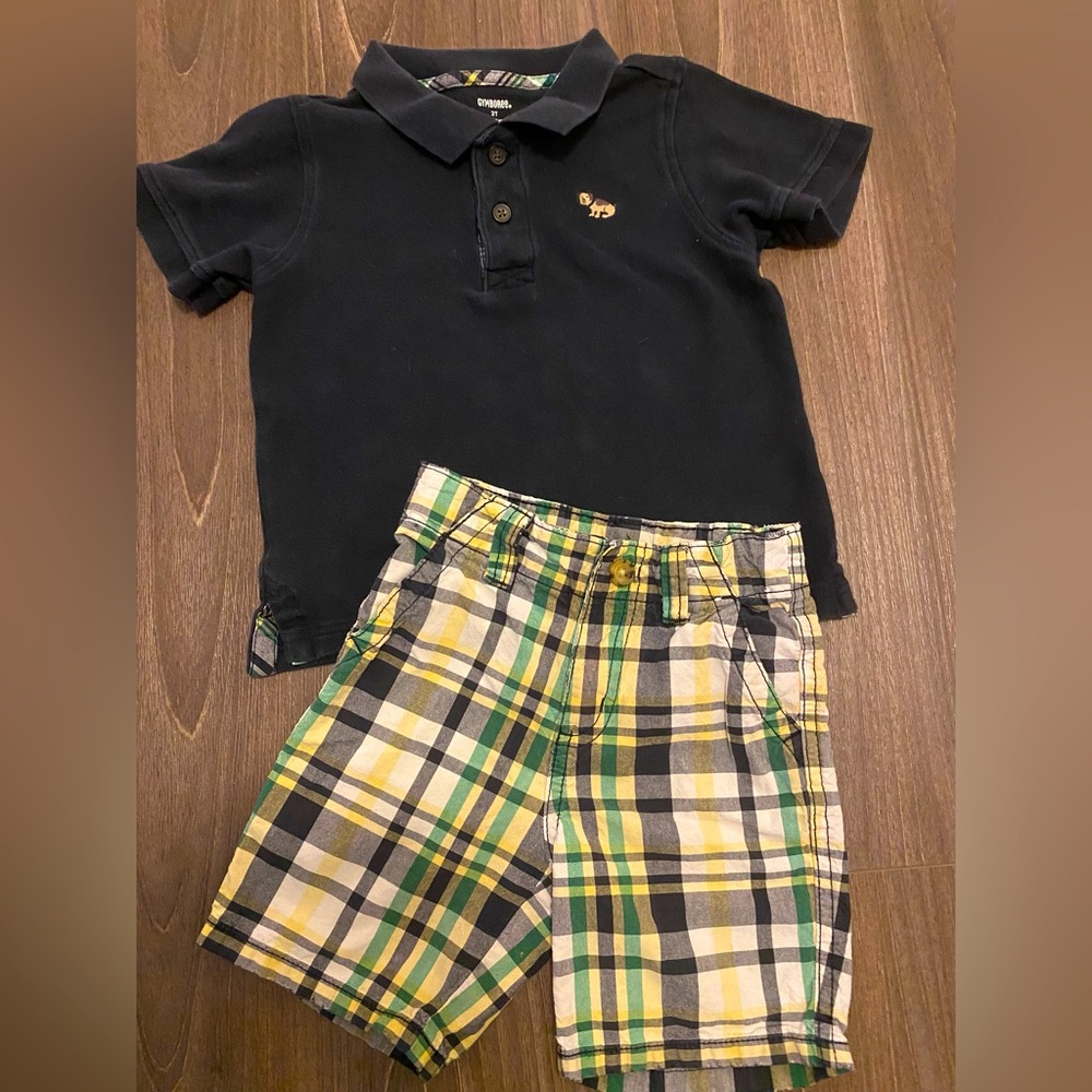 Gymboree prepstar pup polo and shorts